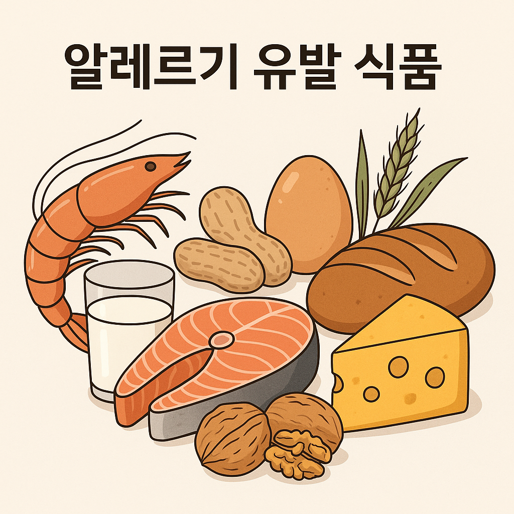 알레르기를 유발 시킬 수 있는 식품