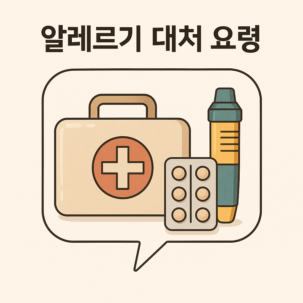 알레르기 대처 요령 표현 이미지