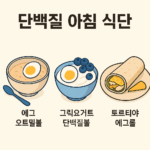 단백질 아침 식단 이미지